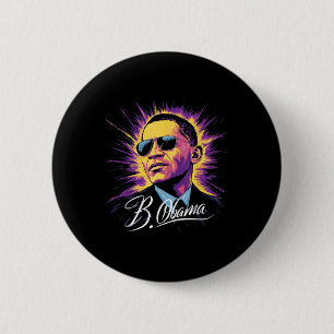 Bóton Redondo 5.08cm Barack Obama Presidente Retrait Patriótico
