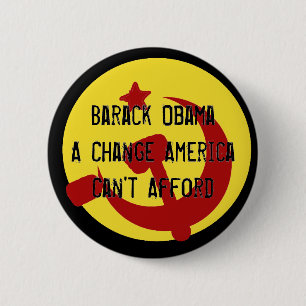 Bóton Redondo 5.08cm BarackObamaschange, mudança Americ de Barack
