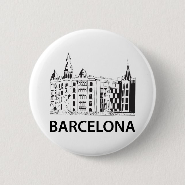 Bóton Redondo 5.08cm Barcelona (Frente)
