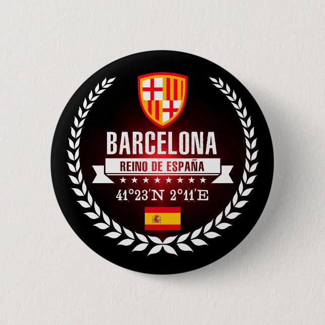 Bóton Redondo 5.08cm Barcelona (Frente)