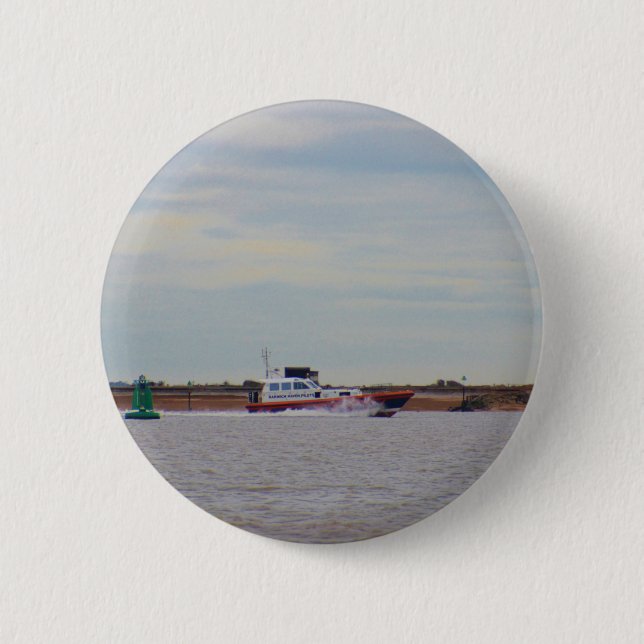Bóton Redondo 5.08cm Barco Piloto de Harwich Haven (Frente)