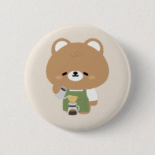 Bóton Redondo 5.08cm Barista Urso Fofo