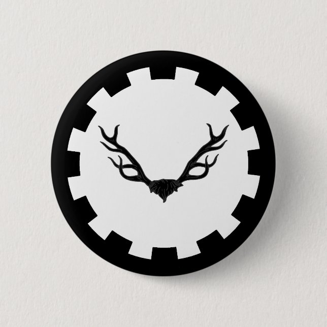 Bóton Redondo 5.08cm Barônia de Crachá da Cruz Populacional de Buckland (Frente)