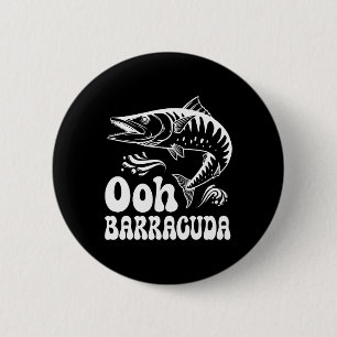 Bóton Redondo 5.08cm Barracuda Engraçado Ohh Pescaria Para Amantes de M