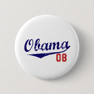 Bóton Redondo 5.08cm baseall de obama