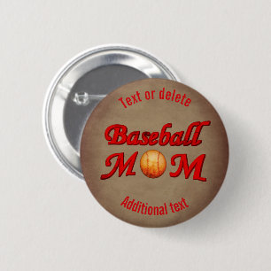 Bóton Redondo 5.08cm Baseball Mãe Bonita Personalizada