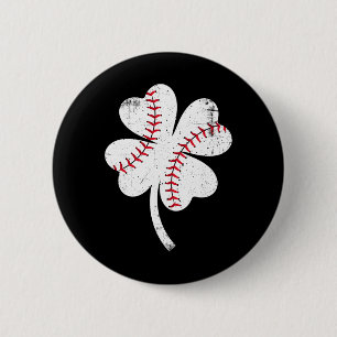 Bóton Redondo 5.08cm Baseball Shamrock Dia de São Patrício Dia de São P