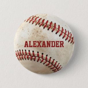 Bóton Redondo 5.08cm Baseball Vintage Personalizado