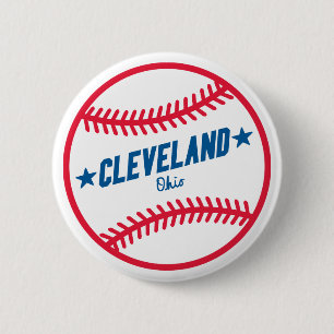Bóton Redondo 5.08cm Basebol de Cleveland