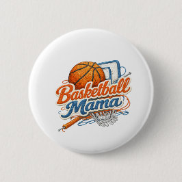 Bóton Redondo 5.08cm Basketball Mama Button Pin