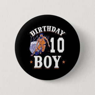 Bóton Redondo 5.08cm Basquete - Aniversário de 10 Anos