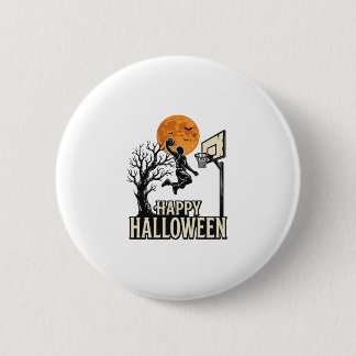 Bóton Redondo 5.08cm Basquete de Halloween Feliz Halloween Esporte Vint