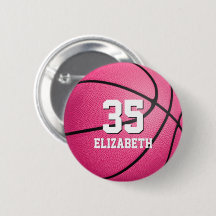 basquete feminino rosa-quente personalizado