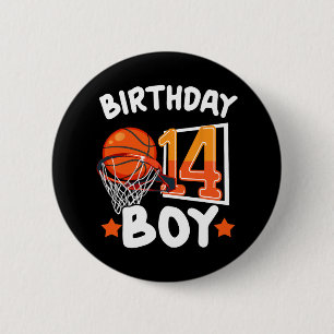 Bóton Redondo 5.08cm Basquete Im 14 Anos 14 Aniversário Decor