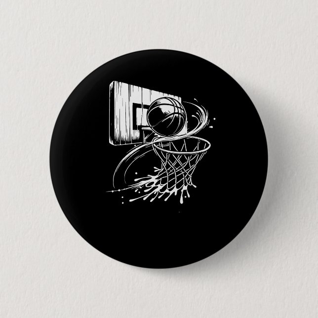 Bóton Redondo 5.08cm Basquete Para Meninas (Frente)