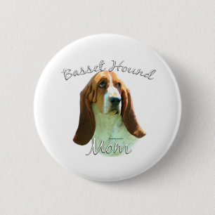 Bóton Redondo 5.08cm Basset Hound Mãe 2