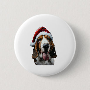 Bóton Redondo 5.08cm Basset Hound Natal