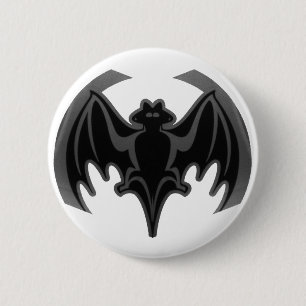 Bóton Redondo 5.08cm Bastão Inv preto os presentes de Zazzle do MUSEU