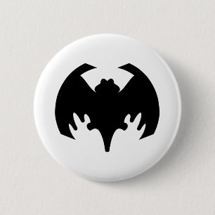 Bóton Redondo 5.08cm Bat Black The MUSEUM Zazzle Gifts