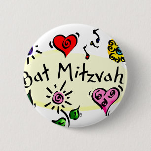 Bóton Redondo 5.08cm Bat Mitzvah