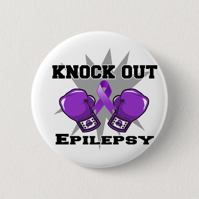 Bóton Redondo 5.08cm Bata para fora a epilepsia (Frente)