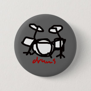 Bóton Redondo 5.08cm baterista - rock