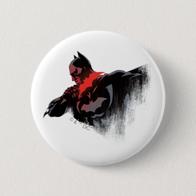 Bóton Redondo 5.08cm Batman Batarang Carmesim (Frente)