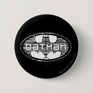 Bóton Redondo 5.08cm Batman Rascunho do logotipo