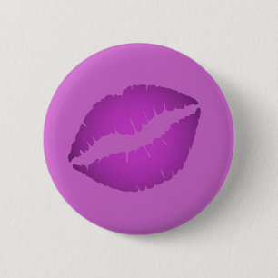Bóton Redondo 5.08cm Batom roxo