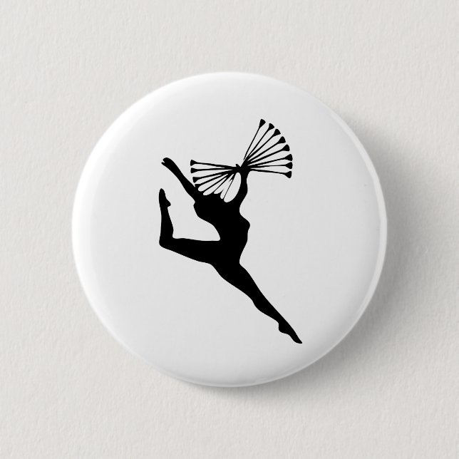 Bóton Redondo 5.08cm Baton Twirling Dance (Frente)
