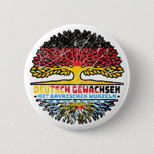 Bóton Redondo 5.08cm Bayern Bayrisch Deutsch Alemanha Baum Wurzel