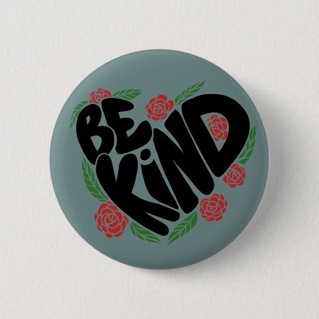 Bóton Redondo 5.08cm Be Kind (Frente)