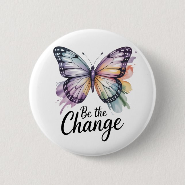 Bóton Redondo 5.08cm Be the Change  (Frente)