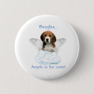 Bóton Redondo 5.08cm Beagle Angel - Botão