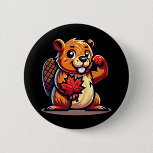 Bóton Redondo 5.08cm Beaver com folha de mapeamento e cotovelos no Cana