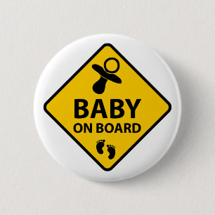 Bóton Redondo 5.08cm Bebê com design de bebê engraçada a Conselho e pé