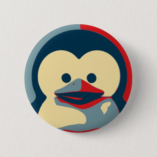 Bóton Redondo 5.08cm Bebê Tux Linux (Frente)