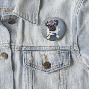 Bóton Redondo 5.08cm Bebês Mais Pobres Baby Pug