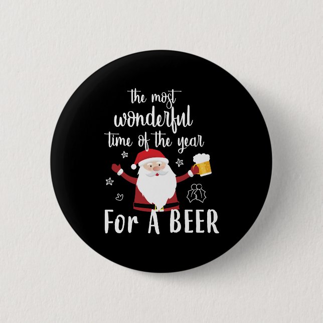 Bóton Redondo 5.08cm Beer Natal (Frente)