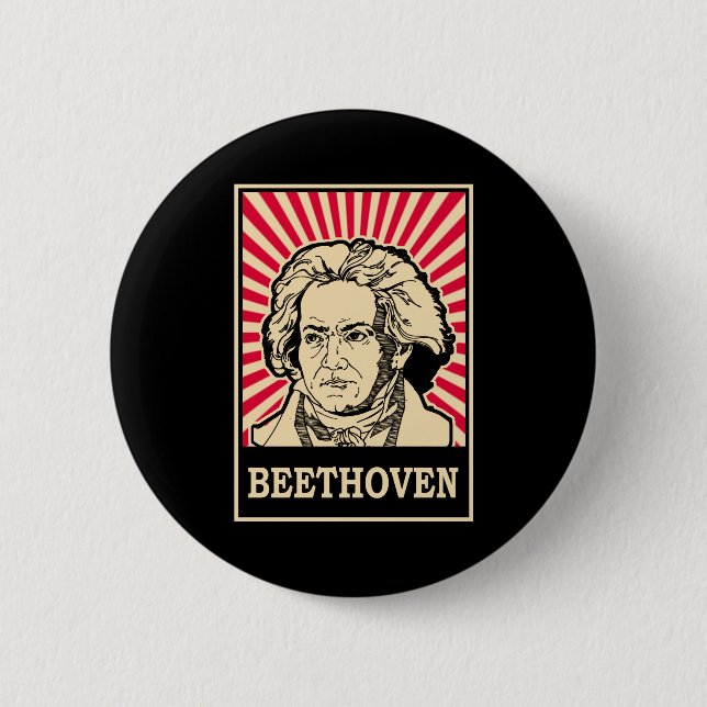 Bóton Redondo 5.08cm Beethoven (Frente)