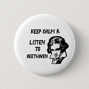 Bóton Redondo 5.08cm Beethoven Pin/