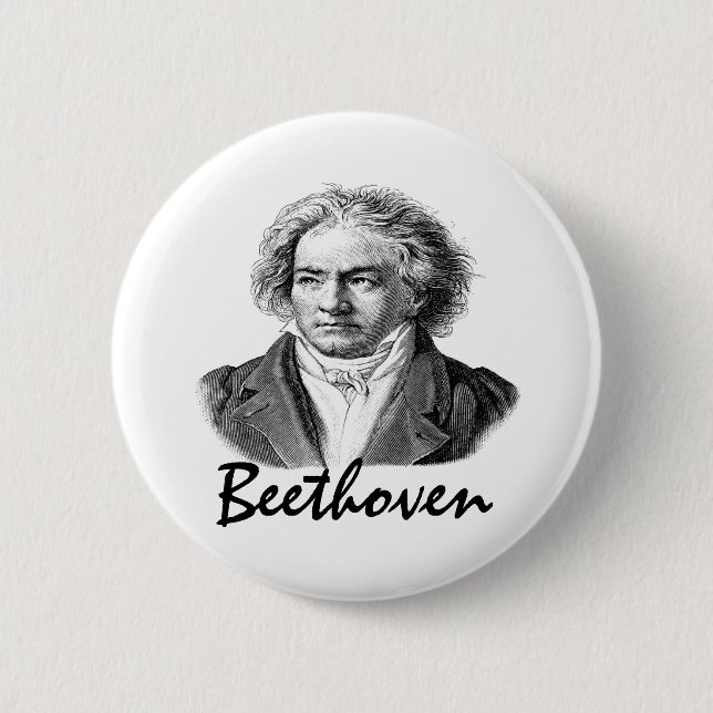 Bóton Redondo 5.08cm Beethoven T-shirts e presentes (Frente)