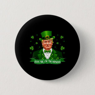 Bóton Redondo 5.08cm Beije-Me Engraçado Trump 2024 Patrick Day Patrioti