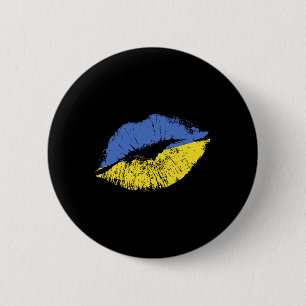 Bóton Redondo 5.08cm Beije-me, Sou Ucraniano! Orgulhoso Dia dos Namorad