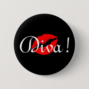 Bóton Redondo 5.08cm Beijo da diva