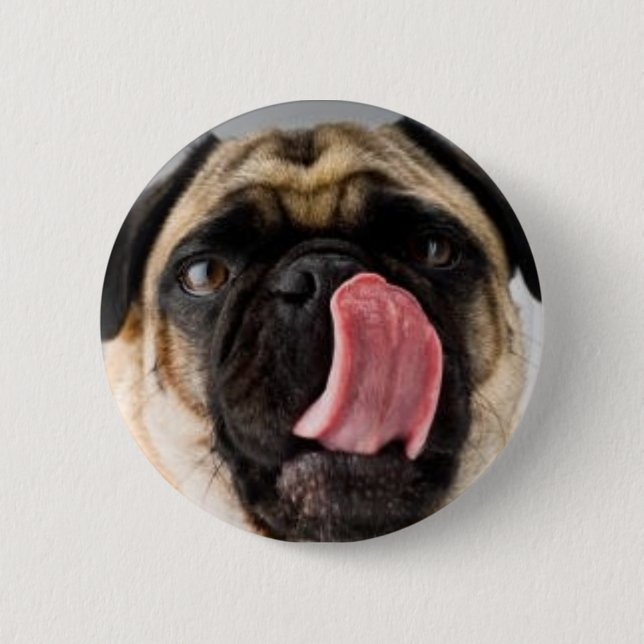 BÓTON REDONDO 5.08CM BEIJO DO PUG (Frente)