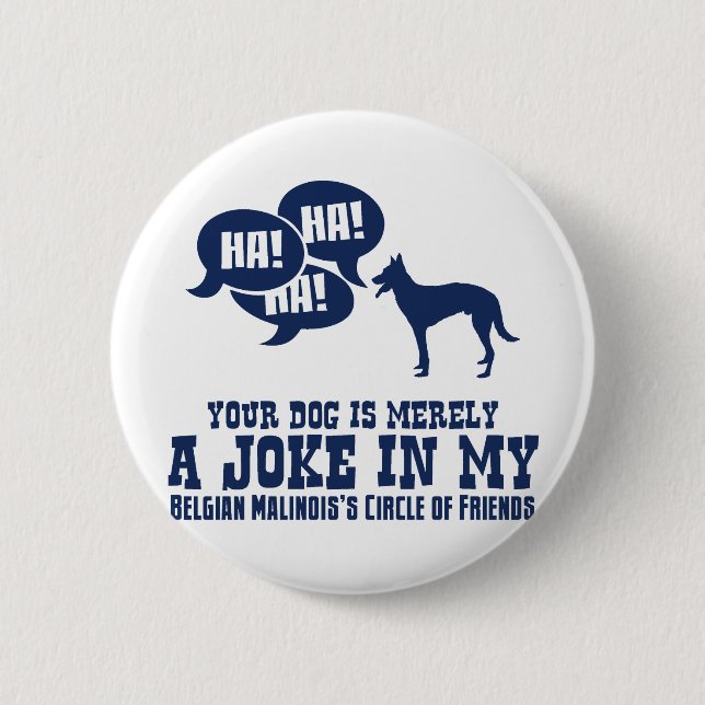 Bóton Redondo 5.08cm Belga Malinois (Frente)