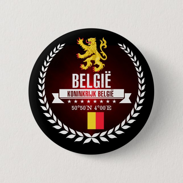 Bóton Redondo 5.08cm Bélgica (Frente)