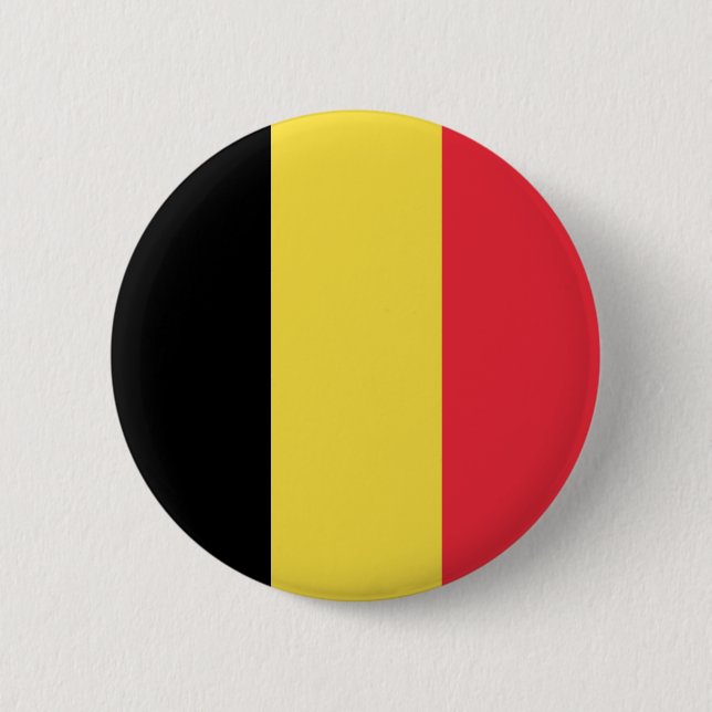Bóton Redondo 5.08cm Bélgica - Bandeira Nacional Belga (Frente)