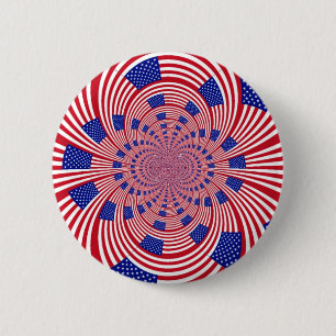 Bóton Redondo 5.08cm Belo Amarelo Sinalizador dos Estados Unidos Caleid